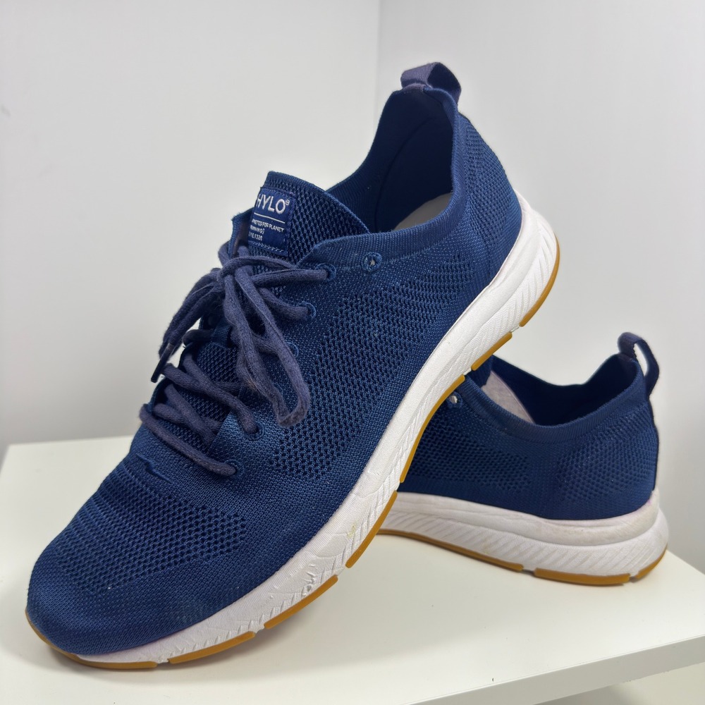 HYLO Light Running Sneakers Mens Size 13 Blue Knit Sustainable Gym Shoes